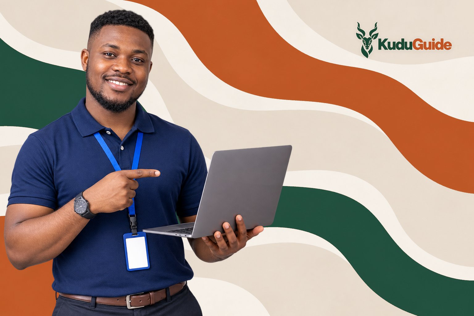 A man holding a Java programming textbook and a laptop - cover of the KuduGuide guide to Algorithms, Part I